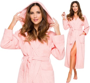 FROTTE DŁUGI BAWEŁNIANY SZLAFROK DAMSKI PODOMKA S