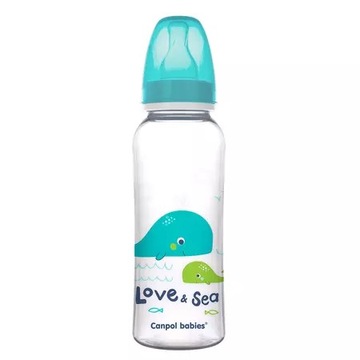 Butelka 250 ml PP Love & Sea, turkus 59/400 Ca