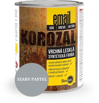 Emalia do metalu na rdzę SZARY PASTEL, 0,75 L
