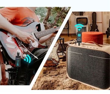 Беспроводной гитарный ресивер WS-4 для бас-гитары с электрогитарой, черный