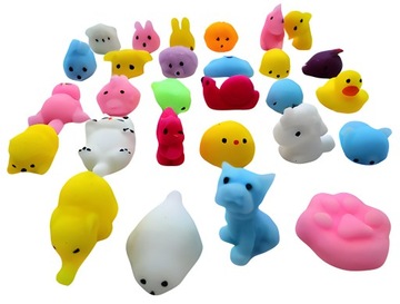 28 X Mochi Squishy Gniotek - Idealne do Obniżania Stresu, Zestaw Zabawek