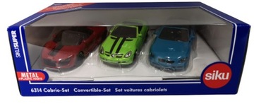 Siku SUPER 6314 TRZY AUTA SPORTOWE CABRIO METAL