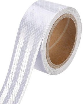 TAŚMA ODBLASKOWA SAMOPRZYLEPNA NAKLEJKA BIAŁA 5cm