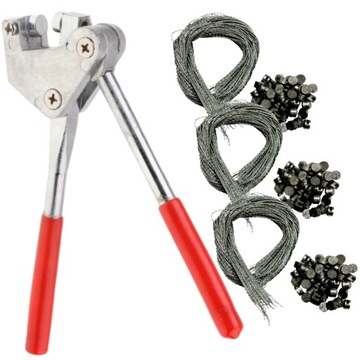 PLOMBOWNICA ZACISKACZ PLOMB PLOMBY 100 SZT ZESTAW SZCZYPCE ZACISKARKA PLOMB