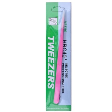 ПРЯМОЙ ПИНЦЕТ для наращивания ресниц, РОЗОВЫЙ