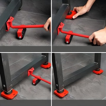 НАБОР РОЛИКОВ ДЛЯ ТРАНСПОРТИРОВКИ И ПЕРЕДВИЖЕНИЯ МЕБЕЛИ 150 КГ