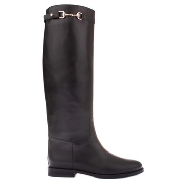 Czarne Skóra licowa Buty Marco Shoes r.38