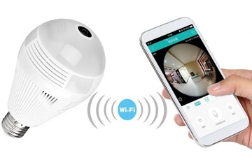 БЕСПРОВОДНАЯ КАМЕРА СВЕТОДИОДНАЯ ЛАМПОЧКА WIFI IP 360° HD+