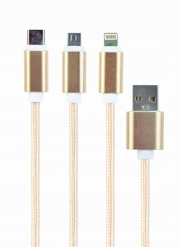 БЫСТРОЕ СЕТЕВОЕ ЗАРЯДНОЕ УСТРОЙСТВО ДЛЯ ТЕЛЕФОНА + КАБЕЛЬ USB-C LIGHTNING MICRO USB 3 в 1