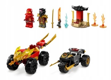 LEGO NINJAGO АВТОМОБИЛЬНО-МОТОЦИКЛОВАЯ БИТВА КАЯ И РАС 71789