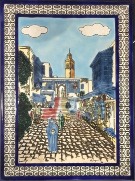 KAFLA ARABSKA 25x33 MEDINA MAROKO @ TUNEZJA ISLAM