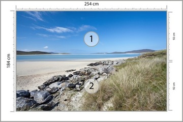 Фотообои Пляж Морские Скалы 254x184 A4 - Структурный винил