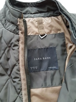 KURTKA DAMSKA Pikowana Zielona Khaki ZARA r. 38 M