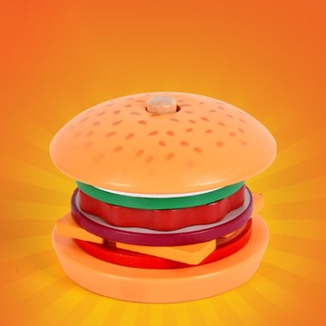 Игрушка-гамбургер в виде еды для детей Монтессори.