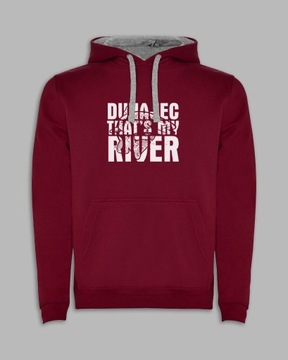 BLUZA Z KAPTUREM - DUNAJEC Bordowy S