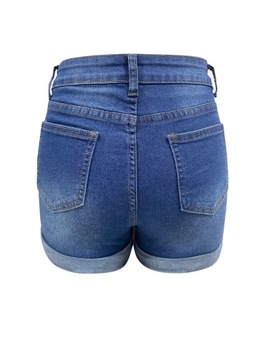 Spodenki jeansowe damskie z dziurami stretch hem s