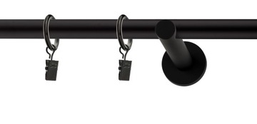 drążek 19 mm. 160 cm. czarny mat do karnisza