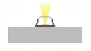 Profil do Taśm LED aluminiowy NATYNKOWY 1m + KLOSZ