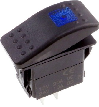 Przełącznik Carling ON-OFF 2-poz 5-pin niebieski