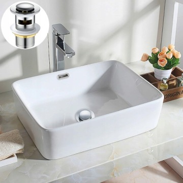 КОМПЛЕКТ: ПРОБКА КЛИК-КЛАК С ПЕРЕЛИВОМ СЕРЕБРИСТАЯ + СИФОН ДЛЯ РАКОВИНЫ