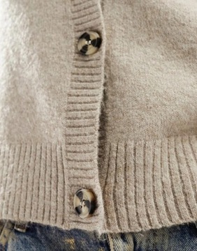 New Look NG8 lcc beżowy dzianinowy sweter na guziki M