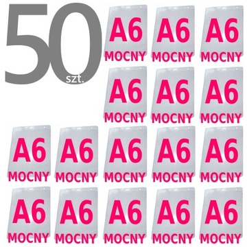 ( 50 szt.) A6 MOCNY 115x150 mm (118x171) identyfikator etui holder na smycz
