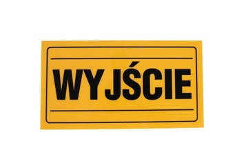 Tabliczka informacyjna ostrzegawcza 12x22 WYJŚCIE