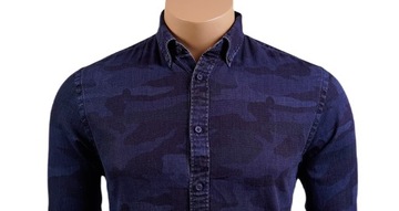 TOMMY HILFIGER REAL INDIGO _ KOSZULA MORO _ S _ MEN _100% BAWEŁNA