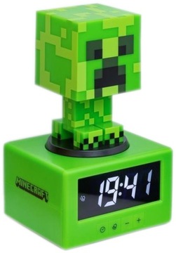 Budzik Lampka Zegar MINECRAFT CREEPER wys. 16 cm Licencja Oryginał