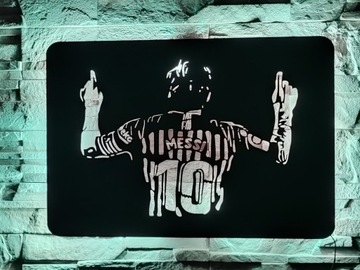 Lionel Messi 10 Панельная светодиодная лампа MESSI с дистанционным управлением, светодиодная лента с питанием от сети