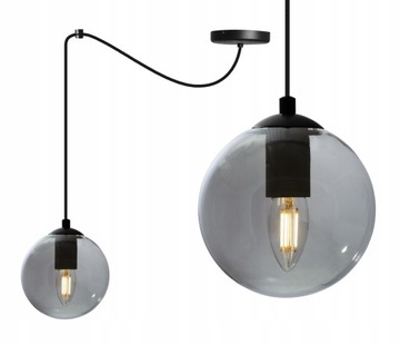 Sufitowa Lampa Wisząca Szklana Kula LED Pająk