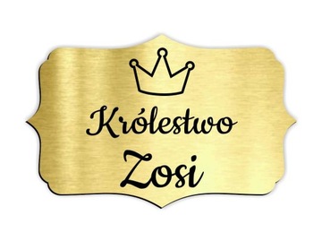 podklejona TABLICZKA NA DRZWI z imieniem dziecka