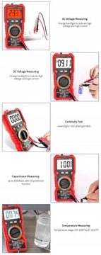 HABOTEST HT118C Цифровой мультиметр Ручной диапазон