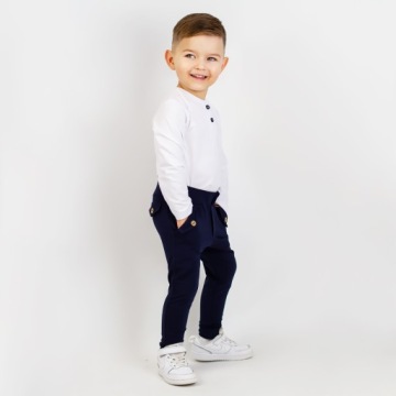 Spodnie slim eleganckie święta 128/134 LUKRENCJA