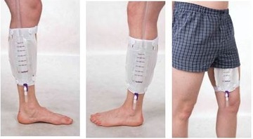 СУМКА ДЛЯ СБОРА МОЧИ QUFORA ДЛЯ НОГ СУМКА ДЛЯ МОЧИ 500 мл СЛИВ 50 см