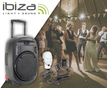 Активная колонка BT PORT 12 дюймов, 700 Вт, 2 микрофона, УВЧ-футляр