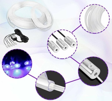 КОМПЛЕКТ СВЕТОДИОДНОГО ОСВЕЩЕНИЯ ДЛЯ АВТОМОБИЛЯ ПОЛОСКА 6M RGB ЦВЕТНАЯ ДЛЯ АВТОМОБИЛЯ