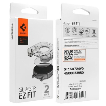 2x SZKŁO Hartowane SPIGEN EZ + Aplikator do Samsung Galaxy Watch Ultra 47mm