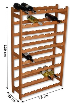 Деревянная полка для винной стойки 56 бутылок