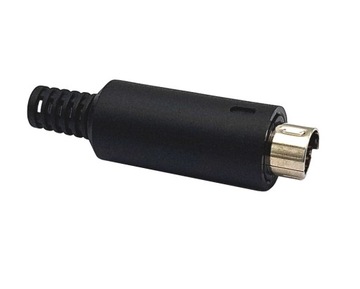 8-контактный разъем Mini-Din, припаянный к кабелю