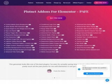 Плагин WordPress Дополнения Piotnet для Elementor Pro
