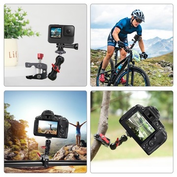 Крабовый зажим Magic Arm Поворотный держатель для камеры GoPro Зажим для штатива Настольный