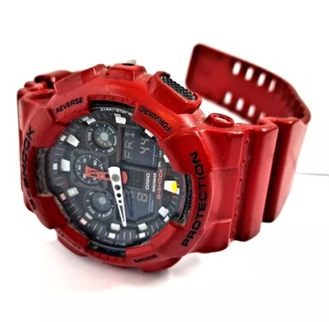 ZEGAREK CASIO GSHOCK GA-100B CZERWONY