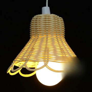 RATTANOWA LAMPA WISZĄCA ŻYRANDOL W STYLU NORDYM
