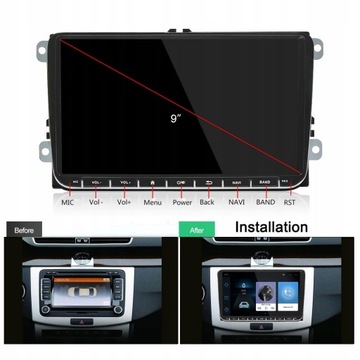 АНДРОИД 9 ДЮЙМОВ ДЛЯ VW TIGUAN TOURAN CADDY T5 T6