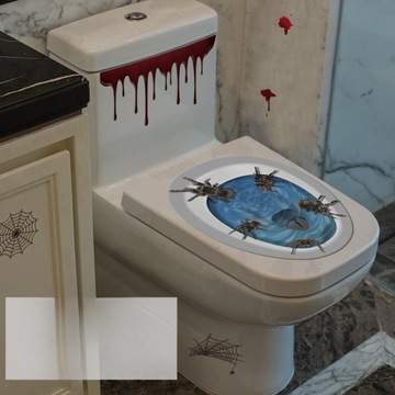 ХЭЛЛОУИН ТРИЛЛЕР ПАУК С ДНЕМ СЧАСТЛИВЫЕ НАКЛЕЙКИ НАКЛЕЙКА НА КРЫШКУ УНИТАЗА