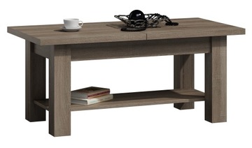 ПОДЪЕМНЫЙ СТОЛИК С ПОЛКОЙ 140x70 ДУБ КАНЬОН