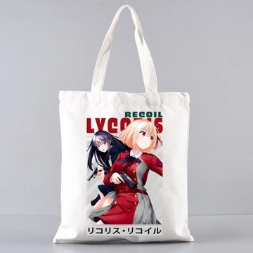 Shoulder bag 35*40 Torba na zakupy z motywem Lycoris z grafiką Harajuku d