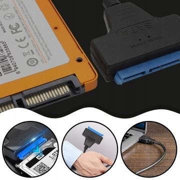 АДАПТЕР HDD SSD АДАПТЕР ДЛЯ НАКОПИТЕЛЯ USB 3.0 ДЛЯ НОУТБУКА