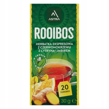 ASTRA ROOIBOS zestaw 8 herbat czerwonych Z OWOCAMI 3 SMAKI 160(8x20)torebek